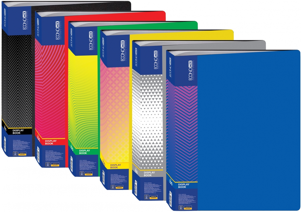 Папка-дисплей ECONOMIX А4 100 файлів, асорті (E30610)